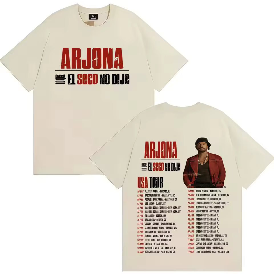 🎶🖤 CAMISETA RICARDO ARJONA – LETRAS QUE MARCAN 🔥✨
