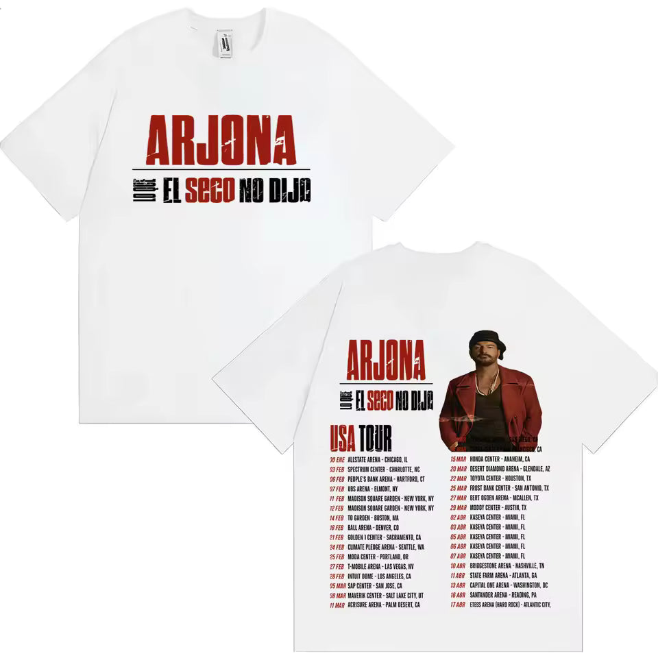🎶🖤 CAMISETA RICARDO ARJONA – LETRAS QUE MARCAN 🔥✨