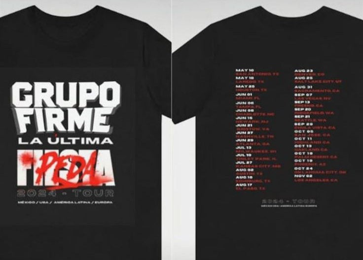 🔥👕 CAMISETA GRUPO FIRME – ÓRALE WEY TOUR EDICIÓN ESPECIAL