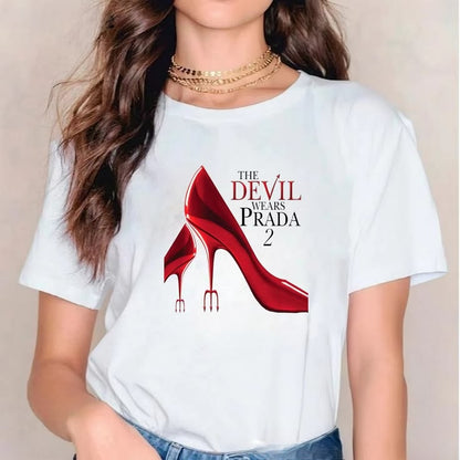 👠 ☕ CAMISETA EL DIABLO VISTE A LA MODA  – RUNWAY EDITORIAL ☕ 👠