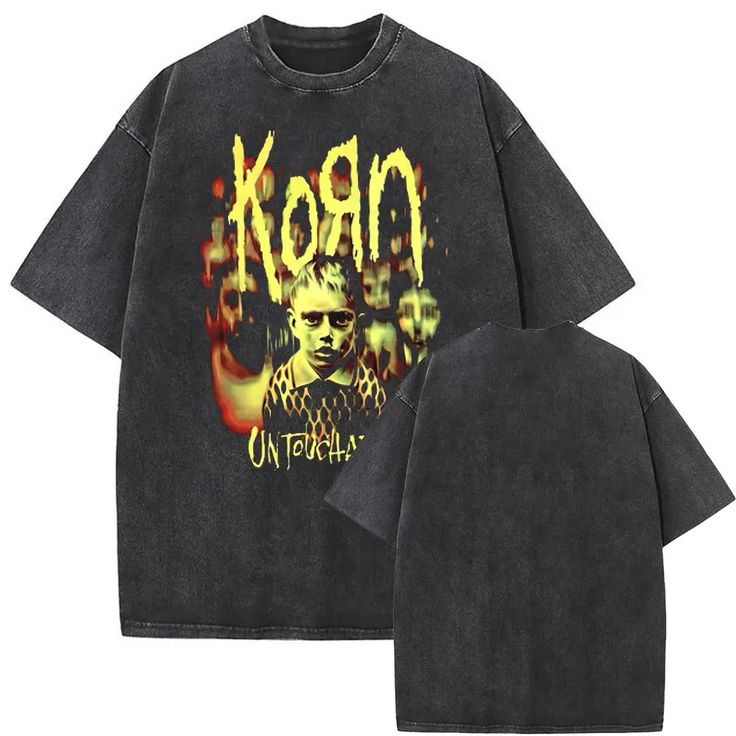 🎸🔥 CAMISETA KORN – ACID WASH VINTAGE EDITION 🔥🎸