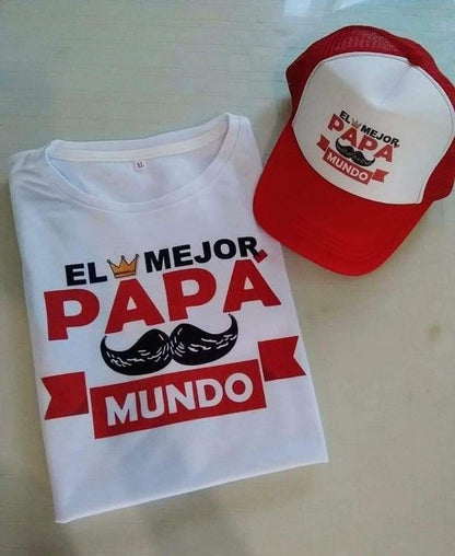 👑🖤 COMBO PAPÁ – CAMISETA + GORRA 🔥✨