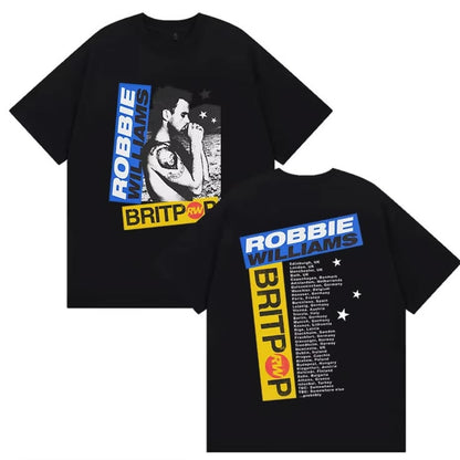 🖤🔥 CAMISETA ROBBIE WILLIAMS – EL ESTILO DE UNA LEYENDA 🎤✨