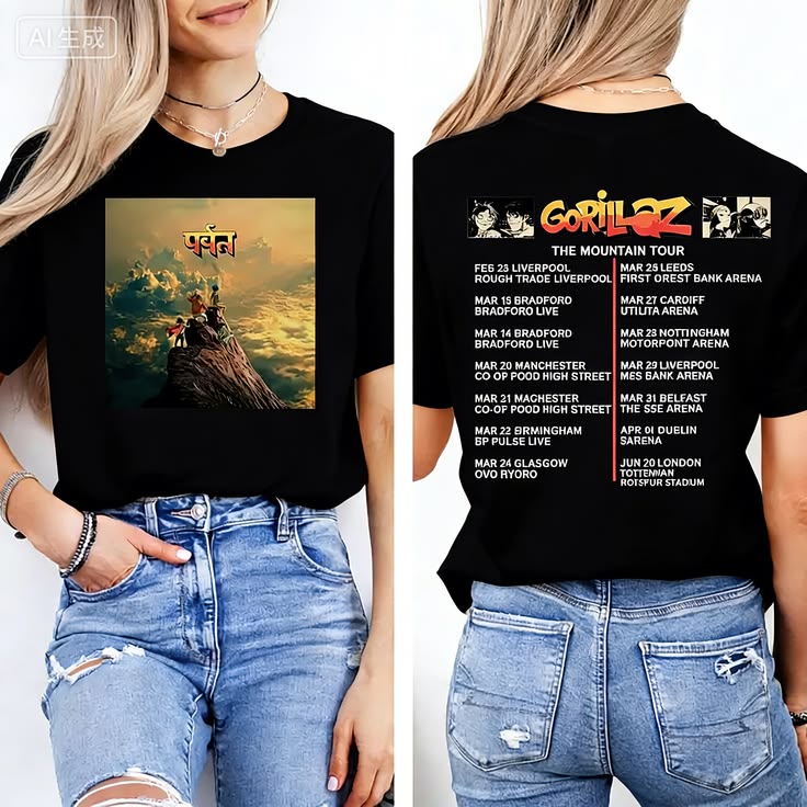 🎧🎨 CAMISETA GORILLAZ – VIBRA ALTERNATIVA 🔥