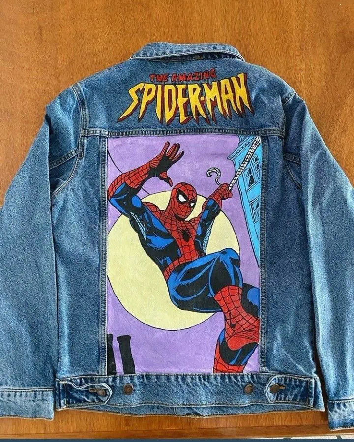 🧥🕷️ CHAQUETA JEAN SPIDER-MAN – EL HÉROE DE TU ESTILO ❤️🕸️