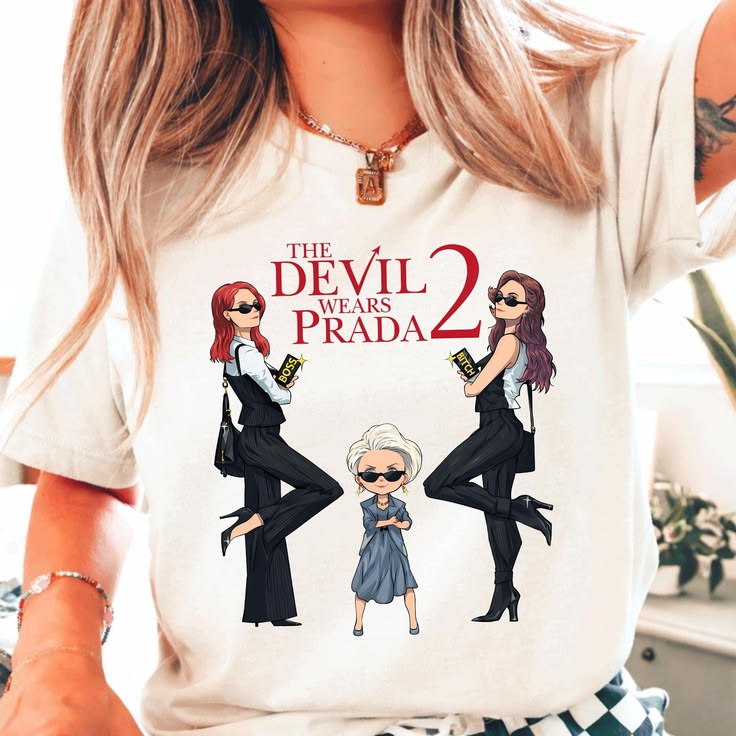 👠 ☕ CAMISETA EL DIABLO VISTE A LA MODA  – RUNWAY EDITORIAL ☕ 👠