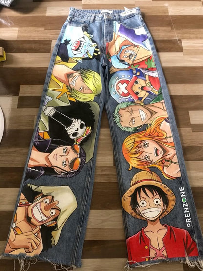 🏴‍☠️🔥 PANTALÓN JEAN ONE PIECE – EL ESTILO DE UN VERDADERO NAKAMA ⚓✨