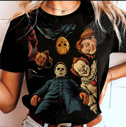 🎃👕 CAMISETA HALLOWEEN – EL TERROR NUNCA PASA DE MODA 🔪🔥