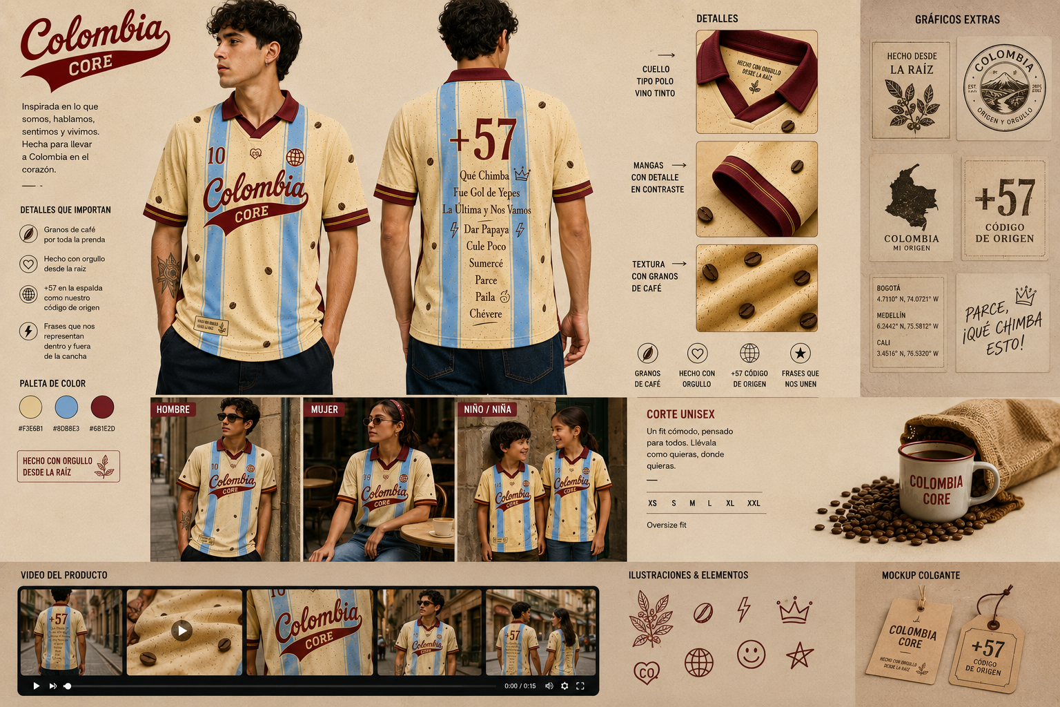 🇨🇴☕ CAMISETA COLOMBIA CORE – EDICIÓN LIMITADA ✨🔥