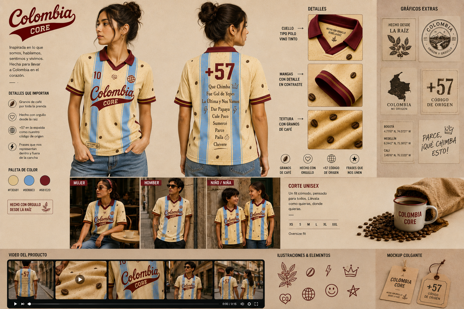 🇨🇴☕ CAMISETA COLOMBIA CORE – EDICIÓN LIMITADA ✨🔥
