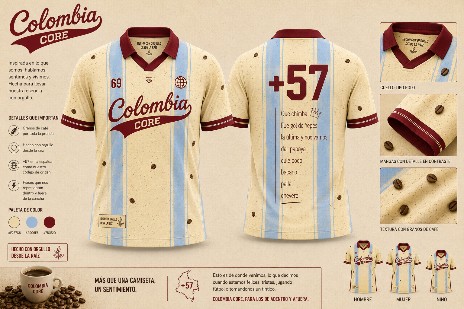 🇨🇴☕ CAMISETA COLOMBIA CORE – EDICIÓN LIMITADA ✨🔥