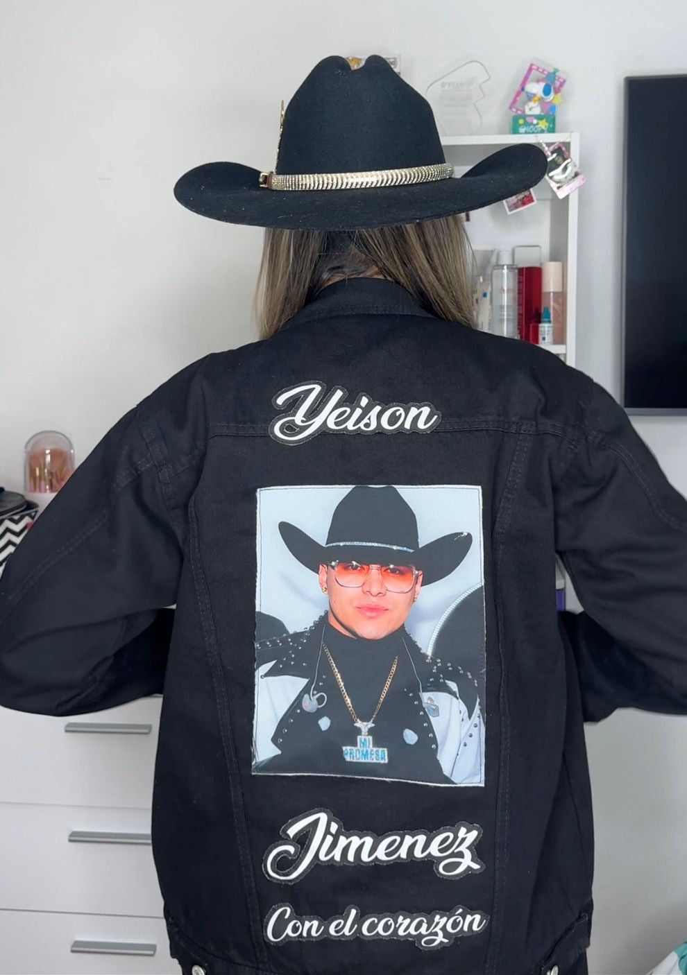 💔🧥 CHAQUETA JEAN JEISON JIMÉNEZ – TRIBUTO CON EL CORAZÓN🔥